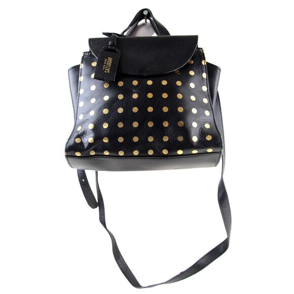 kate spade Saturday BLACK LEATHER POLKA DOT SHOULDER BAG XBODY SATCHEL PURSE - Picture 3 of 16